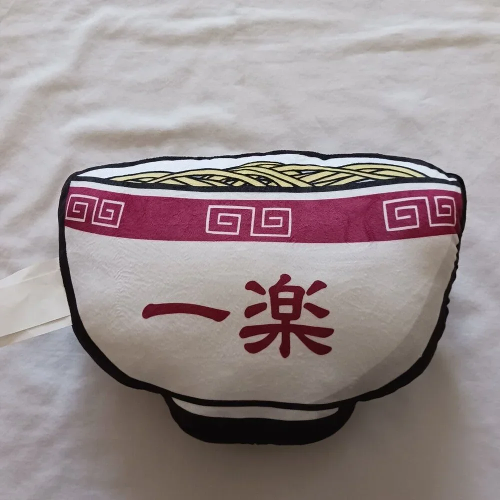 2002 Naruto Shippuden Naruto Ramen Bowl Plush Pillow 14‎ x 9